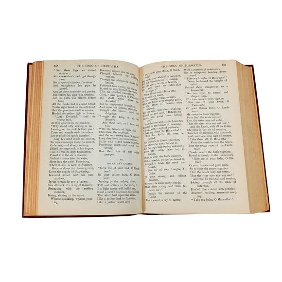 The Poetical Works of Henry W Longfellow Collins Clear Type Press Antique - Picture 15 of 16